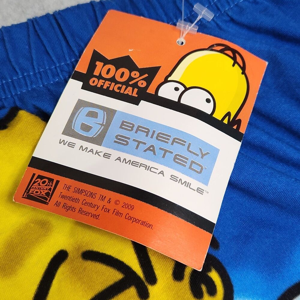 The Simpsons Mens Boxer Briefs XL Homer Simpson D'oh Blue Novelty Underwear NWT - Picture 4 of 5